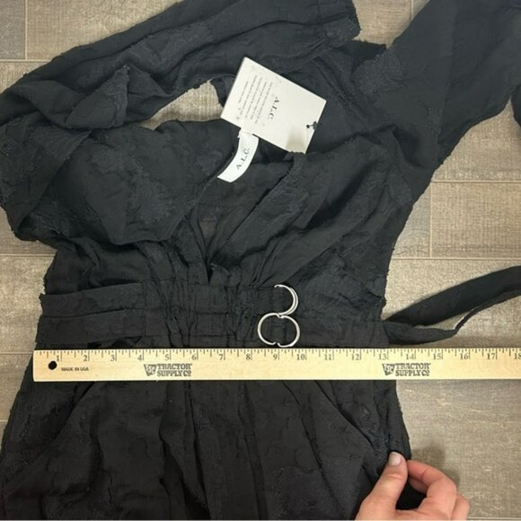 NEW A.L.C. Jezebel V Neck Double Belted Mini Dress - Picture 15 of 16